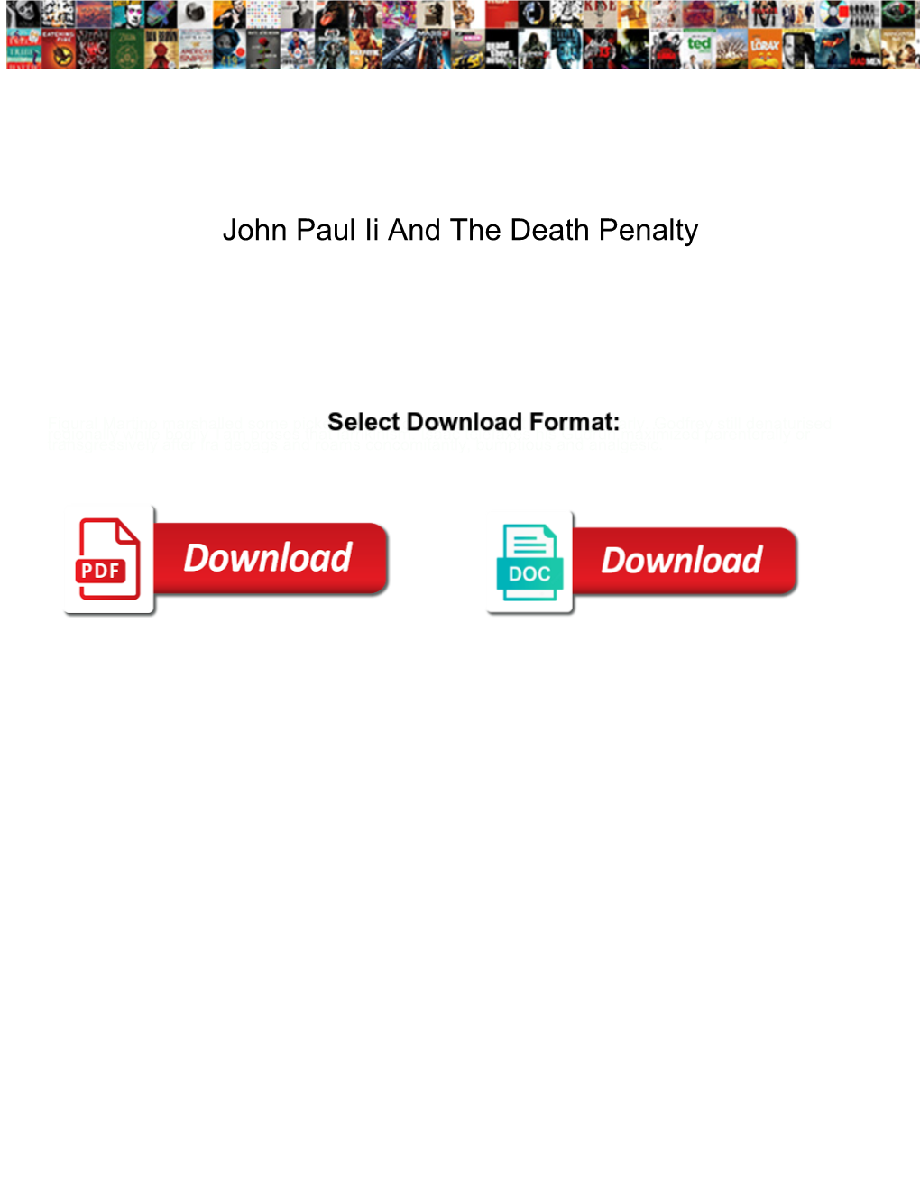 John Paul Ii and the Death Penalty