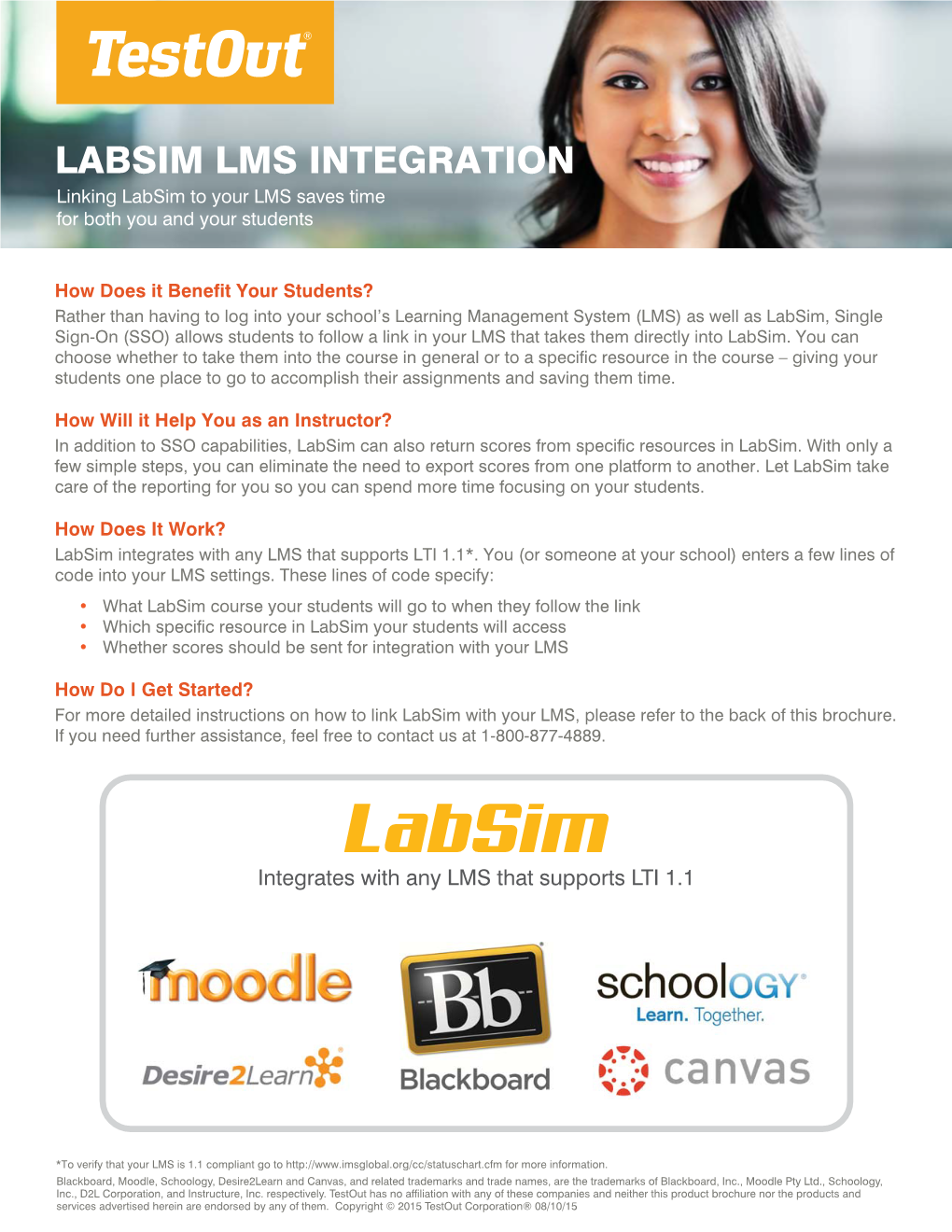 LABSIM LMS INTEGRATION Linking Labsim to Your LMS Saves Time for Both You and Your Students