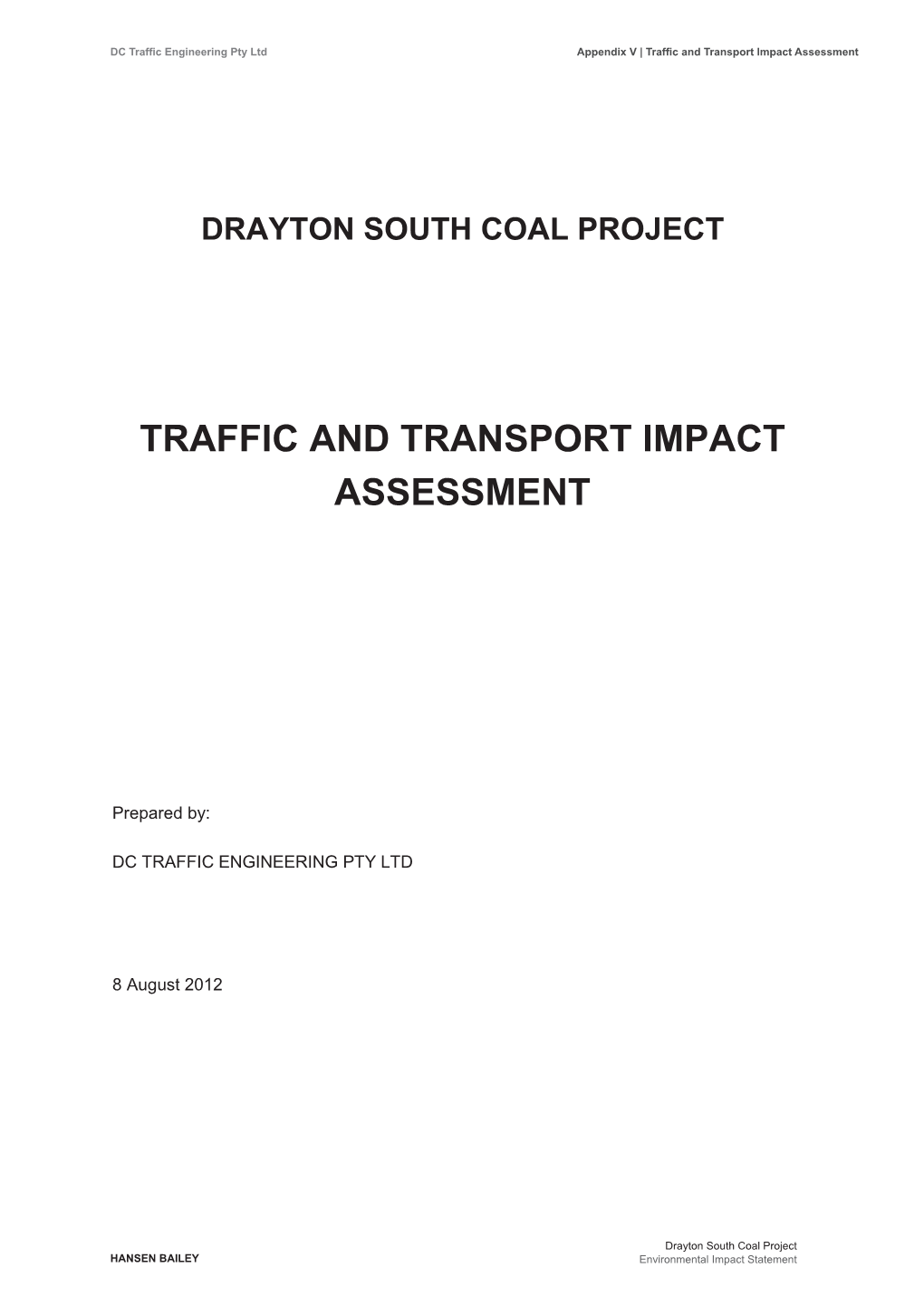 Traffic and Transport Impact Assessment