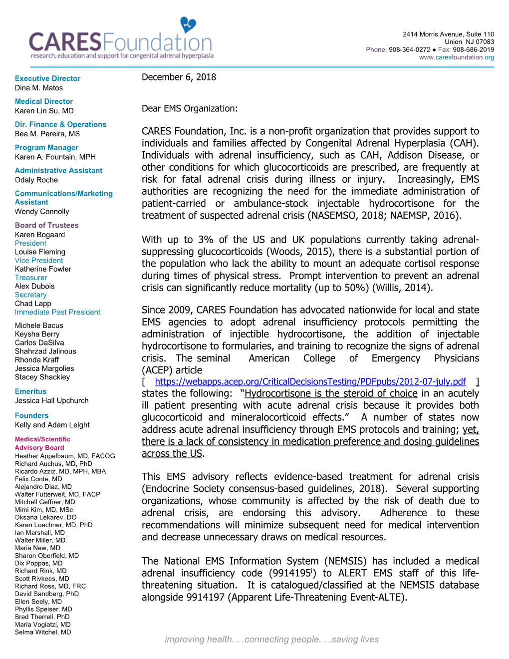 CARES EMS Adrenal Insuff Protocols