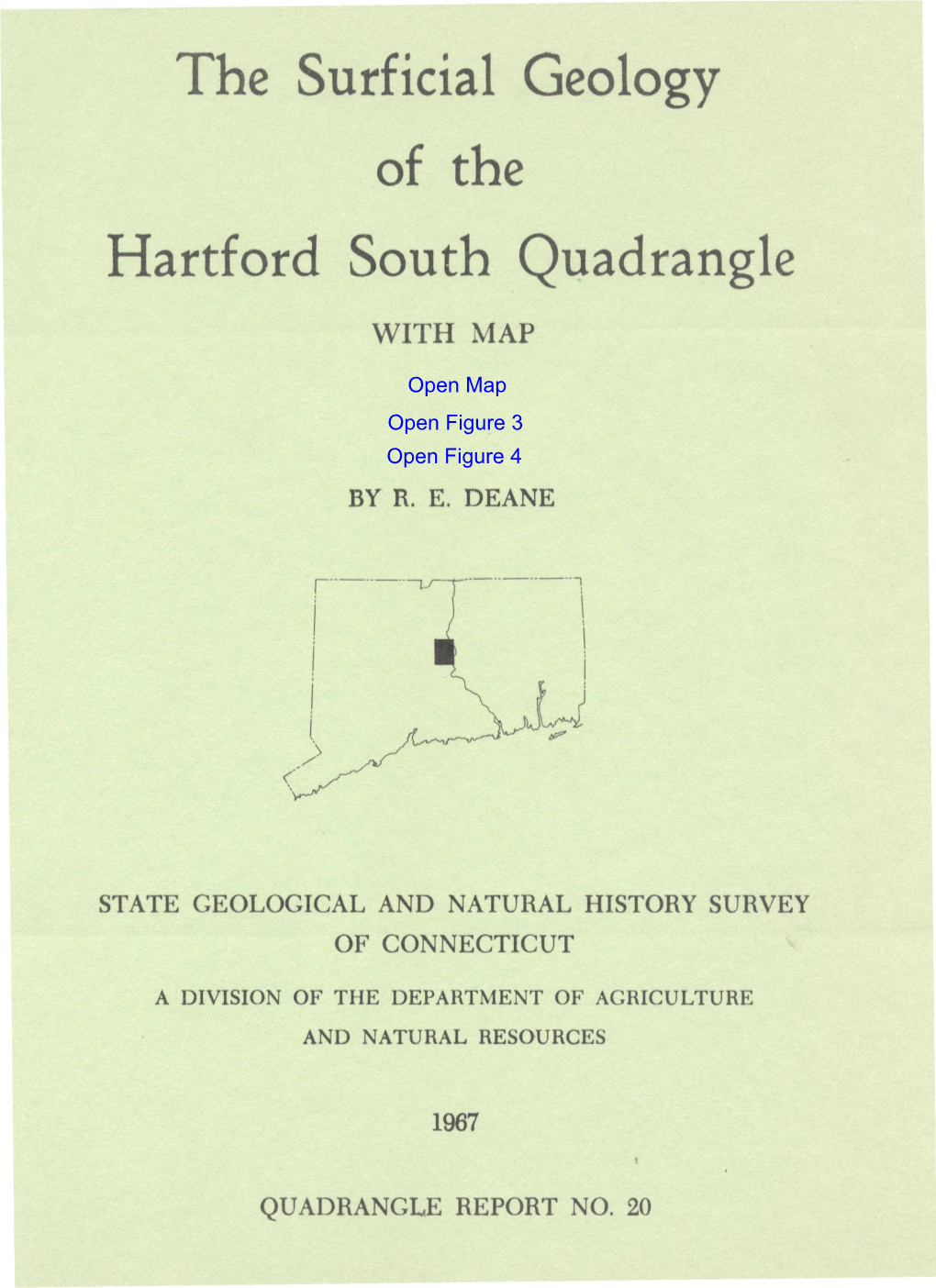 The Surficial Geology of the Hartford South Quadrangle With