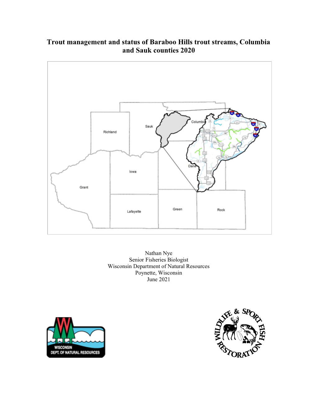 Management and Status of Baraboo Hills Trout Streams, Columbia and Sauk Counties 2020