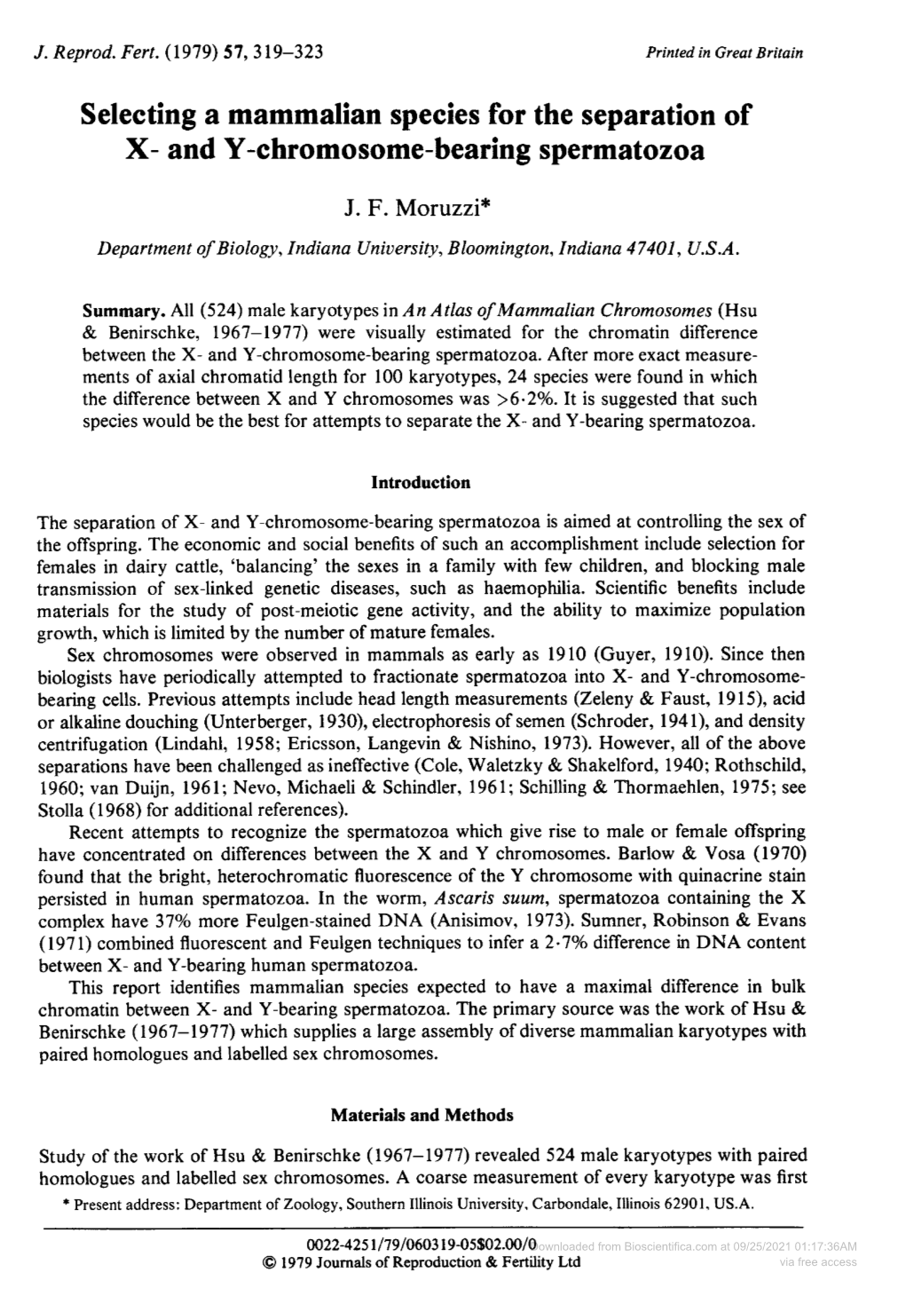 And Y-Chromosome-Bearing Spermatozoa