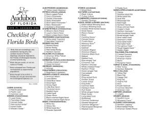 Florida Bird Checklist