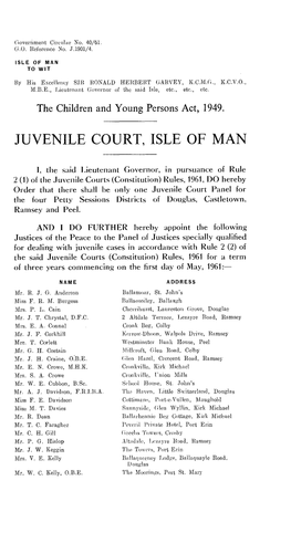 Juvenile Court, Isle of Man