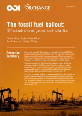 The Fossil Fuel Bailout: G20 Subsidies for Oil, Gas and Coal Exploration
