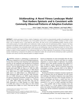 A Novel Fitness Landscape Model That Harbors Epistasis and Is Consistent with Commonly Observed Patterns of Adaptive Evolution