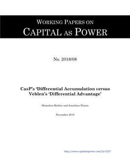 Casp's 'Differential Accumulation Versus Veblen's '