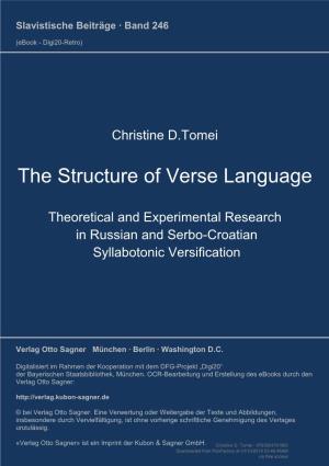The Structure of Verse Language