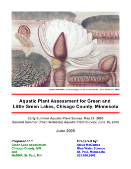 2005 Green and Little Green Lakes Aquatic Plant