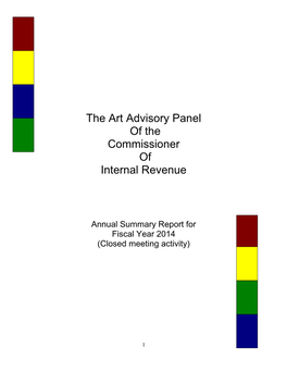The Art Advisory Panel of the Commissioner of Internal Revenue