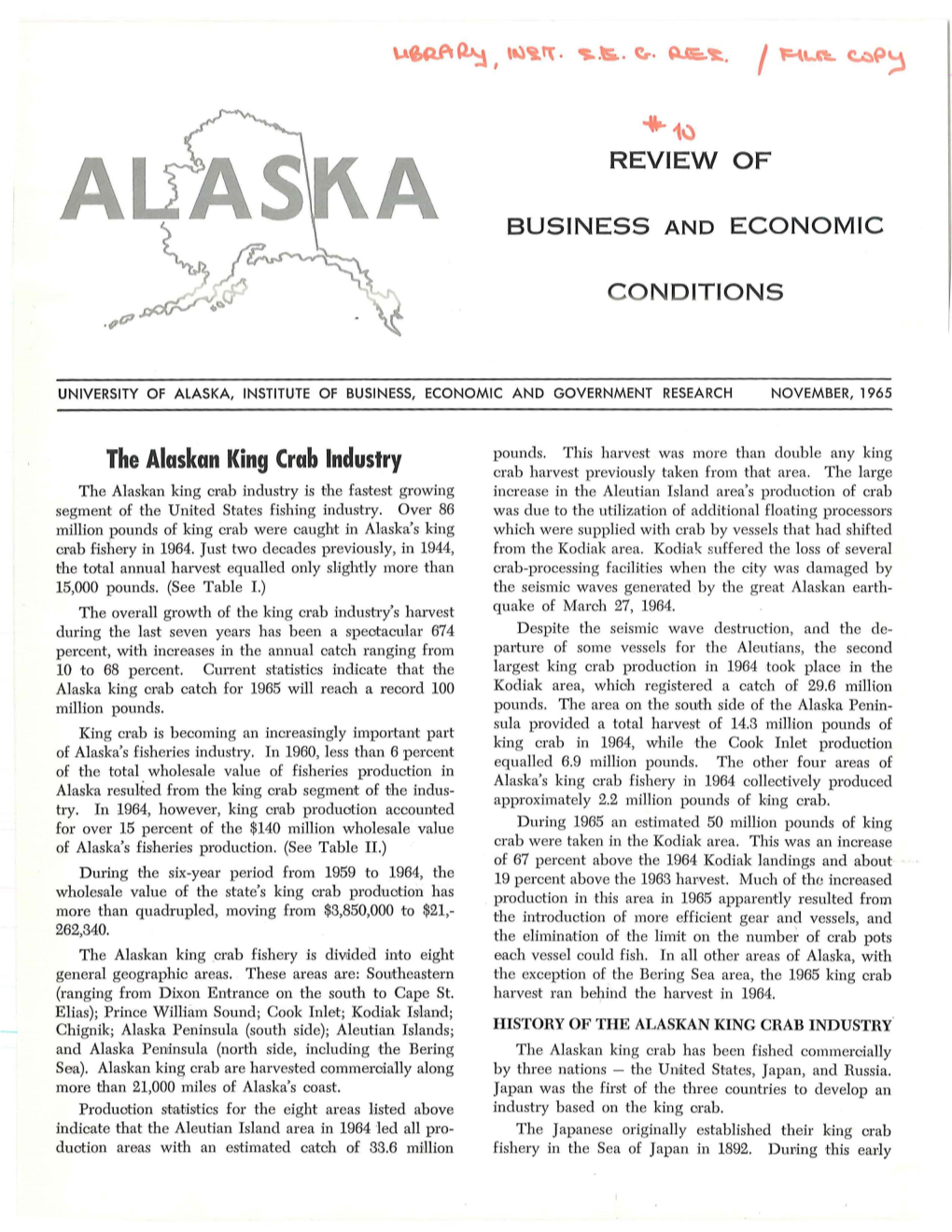 The Alaskan King Crab 1·Ndustry