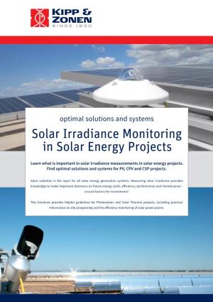 Solar Irradiance Monitoring in Solar Energy Projects