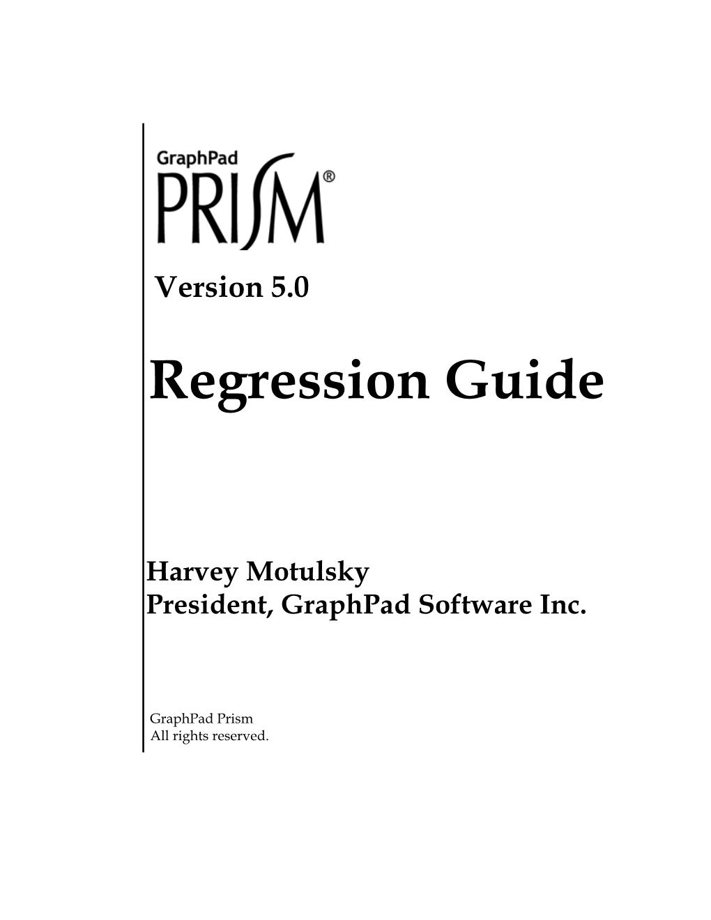 Prism 5 Regression Guide