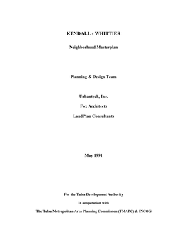 Kendall - Whittier