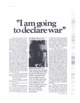 "I Am Going to Declare War"