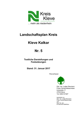 Landschaftsplan Kreis Kleve Kalkar Nr. 5