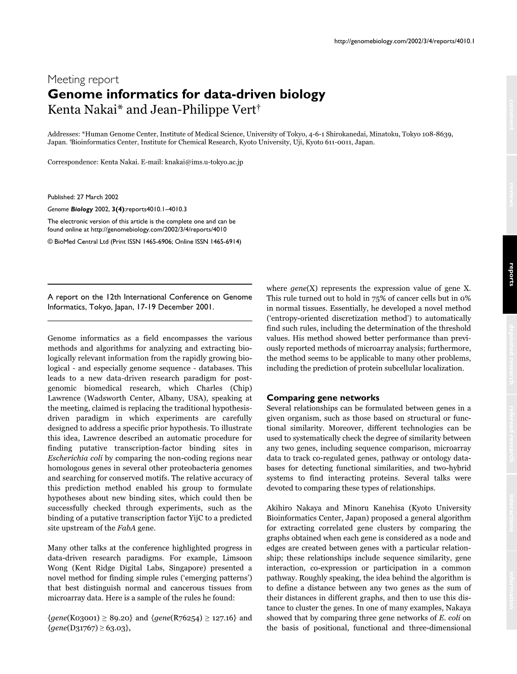 Genome Informatics for Data-Driven Biology