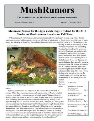 Mushrumors the Newsletter of the Northwest Mushroomers Association