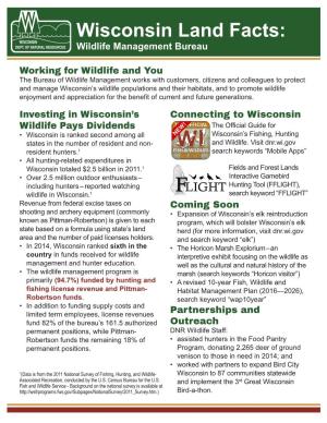 Wisconsin Land Facts: Wildlife Management Bureau