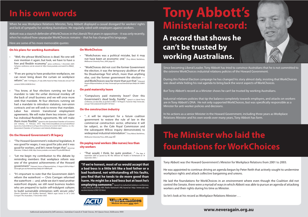 Tony Abbott's