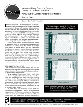 Urbanization and the Nutrition Transition