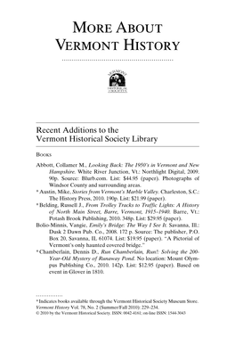 About Vermont History
