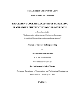 Progressive Collapse Analysis of Rc Building Frames with Different Seismic Design Levels