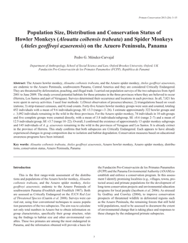 And Spider Monkeys (Ateles Geoffroyi Azuerensis) on the Azuero Peninsula, Panama