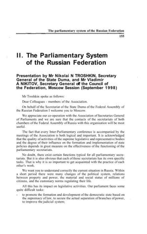 The Parliamentary System of the Russian Federation 155
