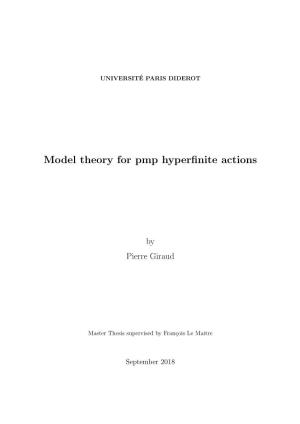 Model Theory for Pmp Hyperfinite Actions