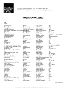 Rosie Cavaliero