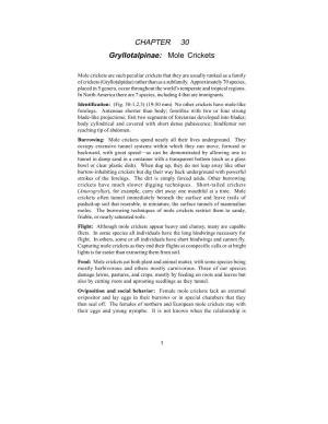 CHAPTER 30 Gryllotalpinae: Mole Crickets