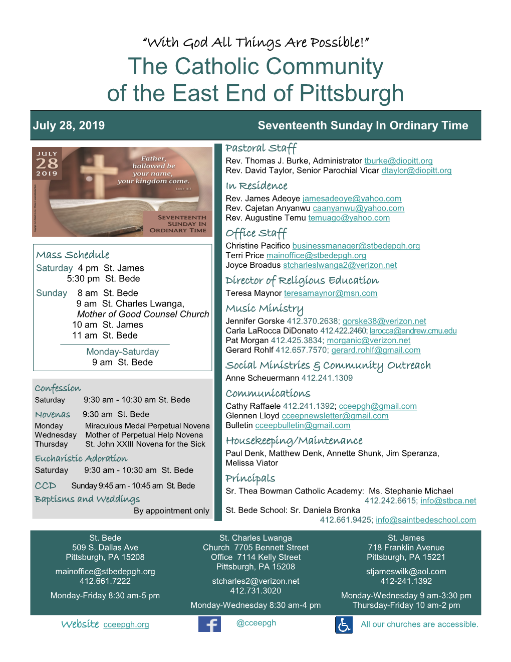 The Catholic Community of the East End of Pittsburgh