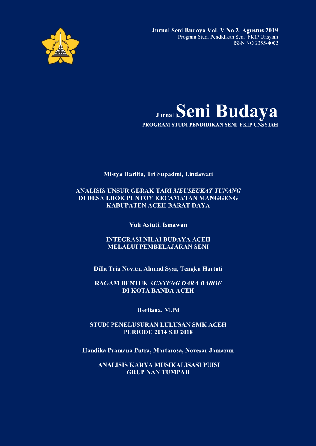 Jurnal Seni Budaya Vol