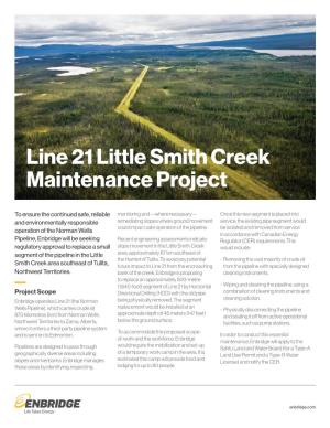 Line 21 Little Smith Creek Maintenance Project