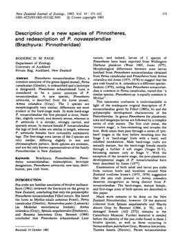 Description of a New Species of Pinnotheres, and Redescription of P