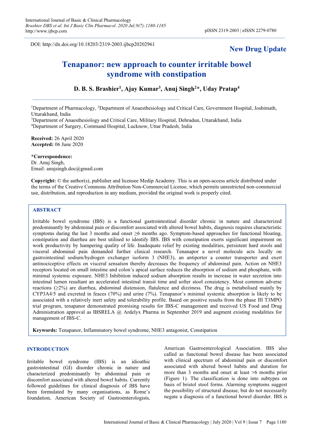 Tenapanor: New Approach to Counter Irritable Bowel Syndrome with Constipation