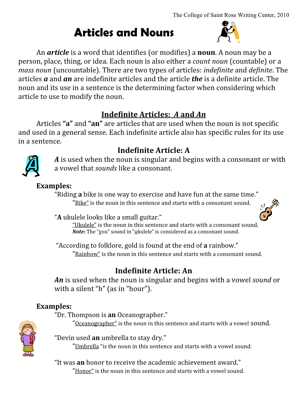 Articles and Nouns