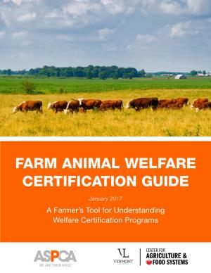 Farm Animal Welfare Certification Guide