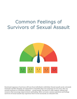 Common Feelings of Survivors of Sexual Assault