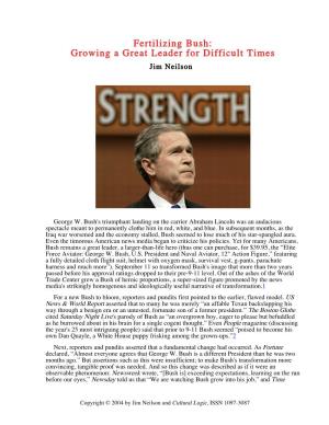 Fertilizing Bush: Growing a Great Leader for Difficult Times