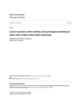 Lives in Transition: Ethnic Identity and Psychological Well-Being in Adults with a Highly Mobile Global Upbringing
