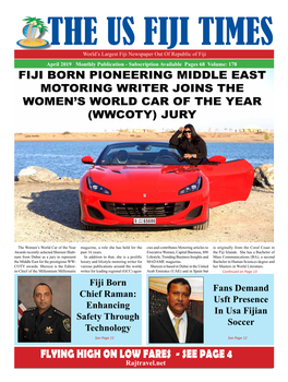 FLYING HIGH on LOW FARES - SEE PAGE 4 Rajtravel.Net the US FIJI TIMES April 2019 Vol