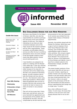 WEL-Informed Issue 406 Nov10.Pub
