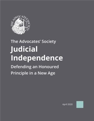 Judicial Independence: Defending an Honoured Principle in a New Age | Page 2 Foreword