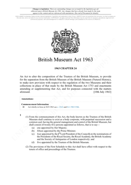 British Museum Act 1963