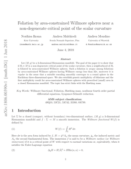 Foliation by Area-Constrained Willmore Spheres Near a Non-Degenerate Critical Point of the Scalar Curvature