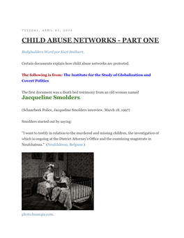 Child Abuse Networks - Part One