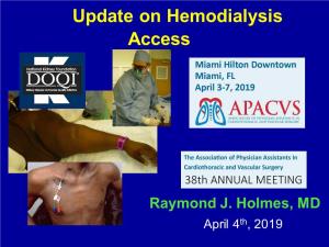 Overview of Complications of Hemodialysis Access